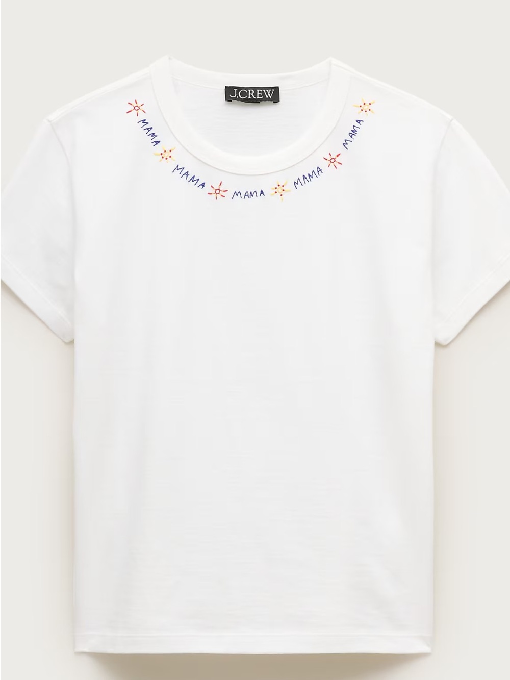 Boyfriend jersey classic-fit embroidered "Mama" T-shirt Large